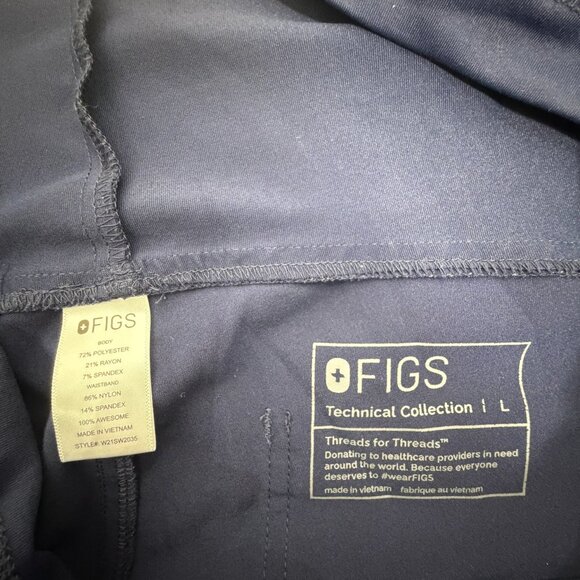 Figs Yola Maternity Scrub Pants Size L Navy Worn Twice - Picture 4 of 8